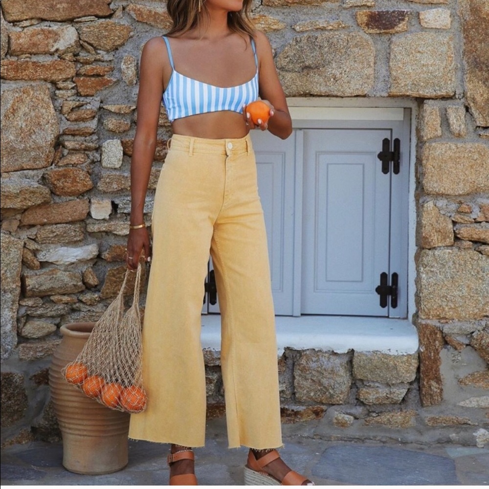 Zara Marine Straight Leg High Waist Pants!!